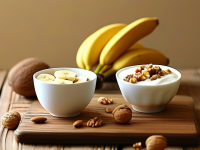 香蕉与酸奶的完美搭档，坚果的选择与食用方法