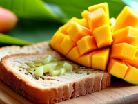 水果小百科，芒果的美味搭配与全麦面包的完美组合