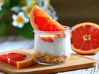 柚子与酸奶的完美搭配，健康美味新体验