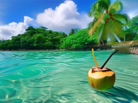 椰子，海洋的宝藏，热带风情的美味