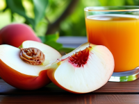 水果小百科营养，桃子的果汁与整果对比