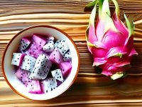 水果小百科火龙果与酸奶的完美搭配，沙拉中的清新之选