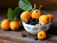 水果小百科，枇杷与酸奶的完美搭配，加上黑巧克力的点缀