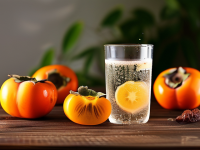 水果小百科，柿子的美味搭配与气泡水的完美融合